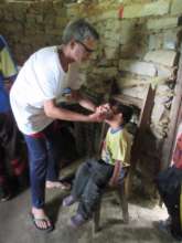 Clinical officer treating Bikash Surkheti