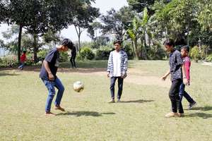 A friendly game of soccer