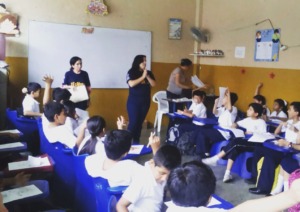 Working with the students