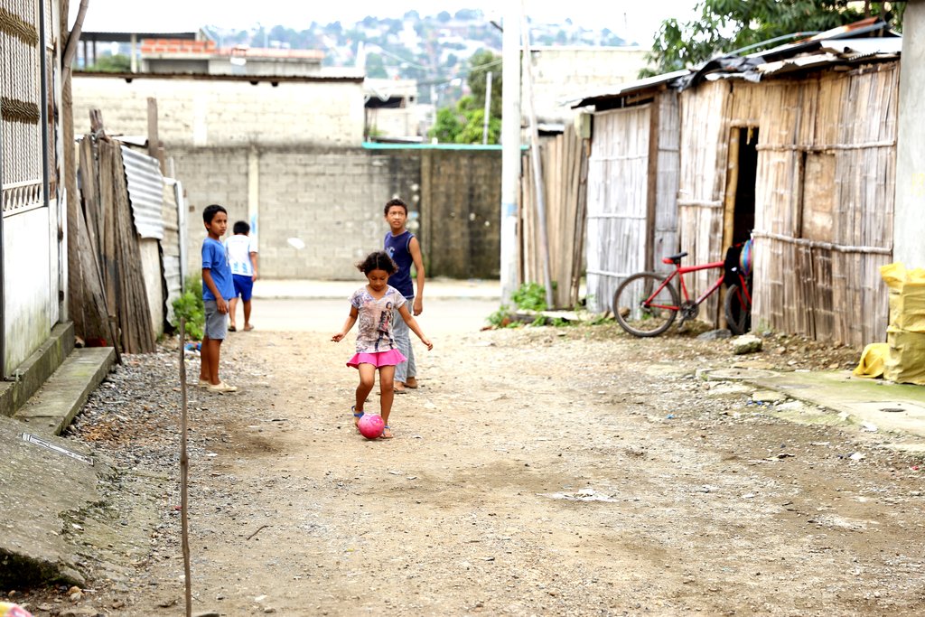 Children playing in the streets