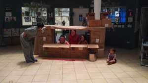 The teachers recreated The Three Little Pigs