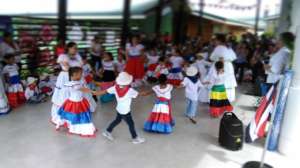 Adults and children celebrating and having fun