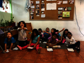 Geometric figures playing bingo