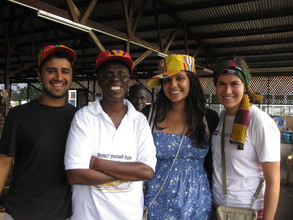 Kente cloth fashion show with nurse Margaret