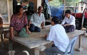 Home visit with family memeber of the client.