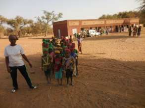 Students lining up for getting in class