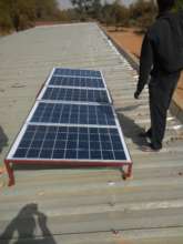 Solar panel installation for school
