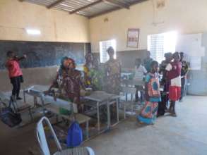Inside of the classroom showing solar light