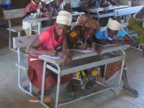Students in 5th grade class in Djomga village.