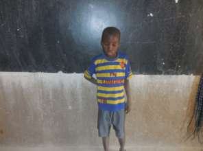 Solar powered light in Djomga school