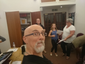 A few members of Aurora Chorealis in rehearsal