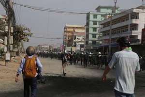 Journalists covering violent protest crackdown