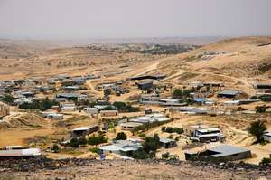 An aerial view of Umm al-Hiran