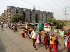 Children from CRC during rally