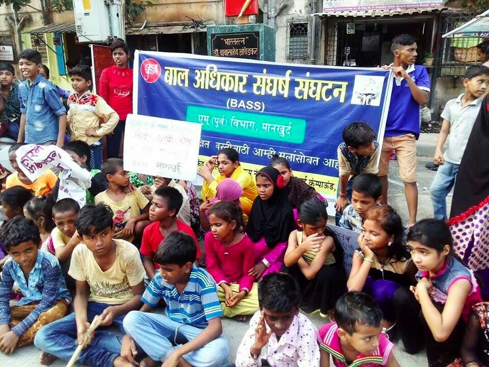 Children from CRC during rally