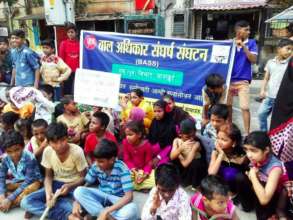 Children from CRC during rally