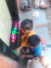 Ruksar and her friend play house-house and kitchen