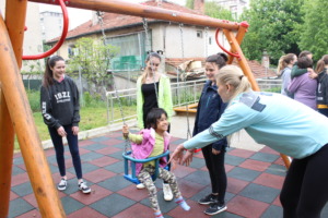 Playing with the kids