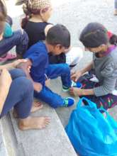 Receiving new shoes at the start of the term