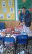 Robert preparing the Christmas gifts