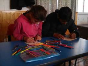 Concentrating on their work