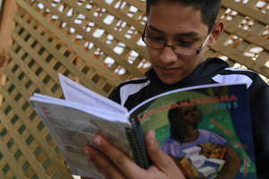 Jesus studying