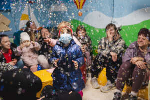 Dacha's warmth and joy, even in the bomb shelter