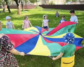 Children enjoying outdoors at the Dacha