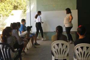 PVT students in outdoor class