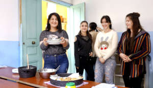 Cooking class with older students