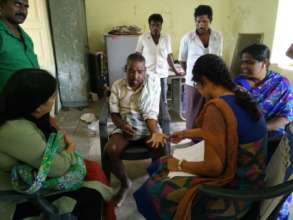 Doctor visit to a stroke patient in the community