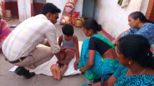 Physiotherapit visit in the community