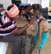 Hospice patient getting his last shave