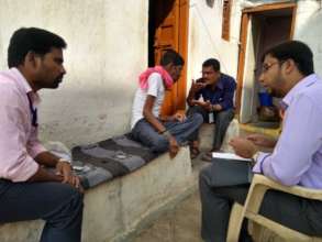 Home care visit by the team