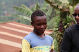 A young boy, recently released from an armed group