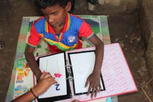 Learning through tactile book