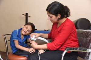 Physiotherapy session in progress