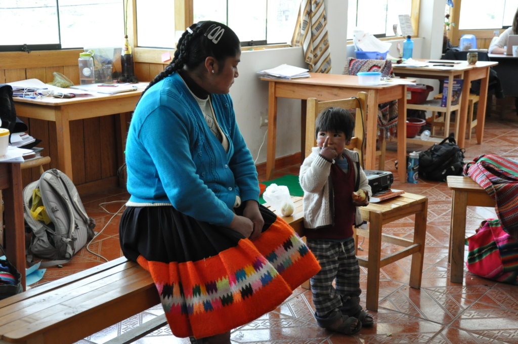 Santusa and Jordy await for the day's lesson