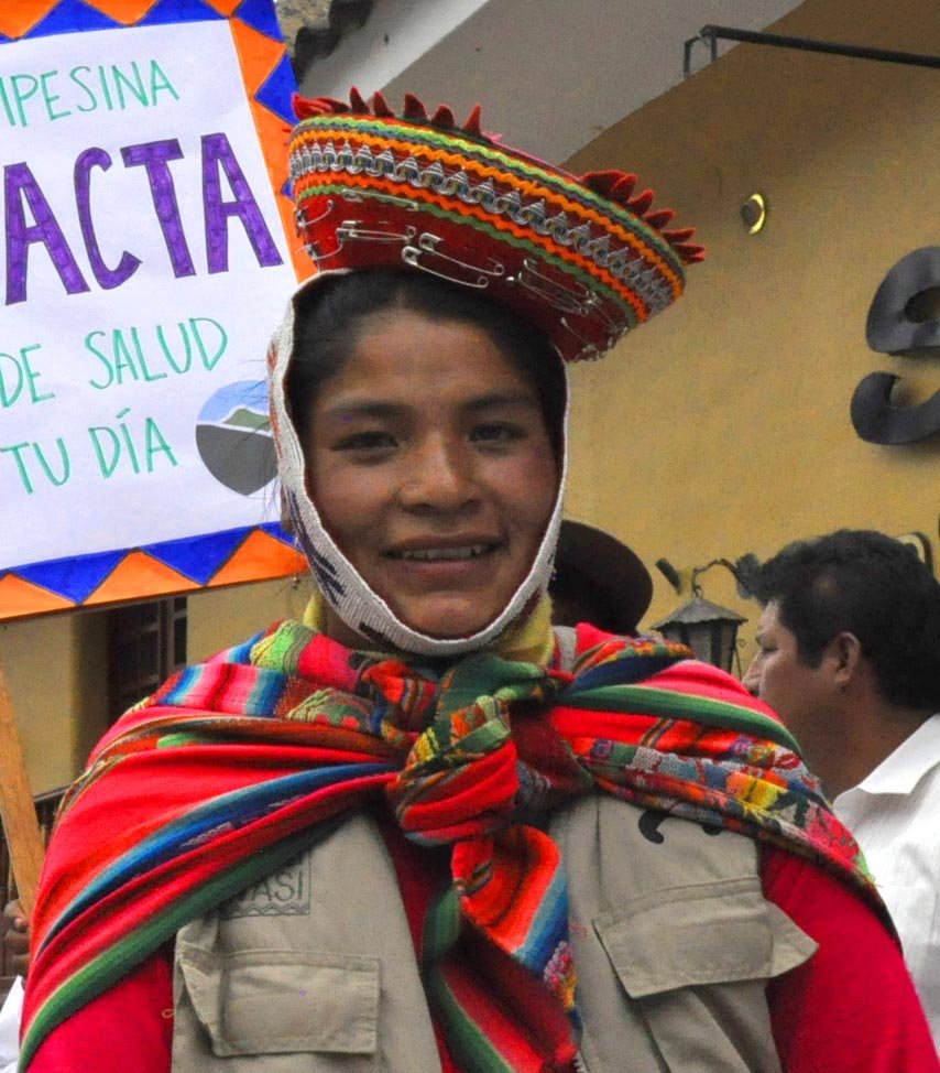 Proud promotora: Santusa is always eager to work