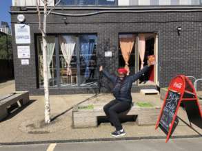 Kemi in the sun at our community day!