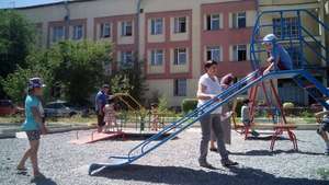 The playground in Bishkek, installed last year