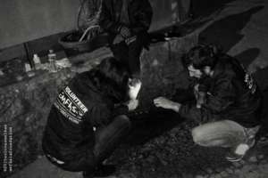 Offering first aid to o homeless young man - II