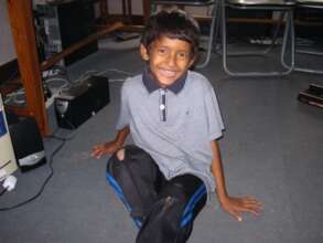 Santosh as a smiley kid