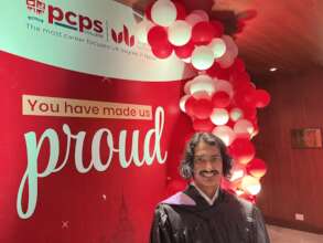 Santosh at his graduation ceremony