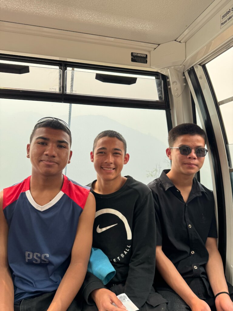 Jeevan, Akshar, and Ramit while visiting Pokhara