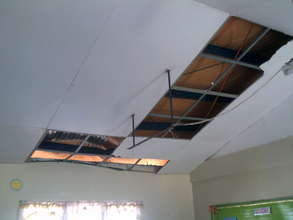 Ira's classroom roof leaks and is unsafe