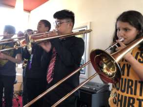 Our fantastic trombone players