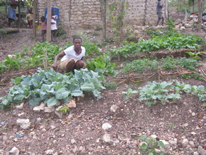 Odanie Titome has planted cabbage, carrots, radishes and more.