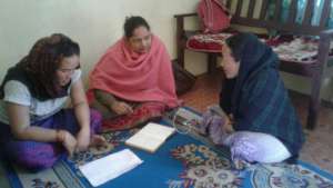 Mentor (In the middle) with the mentees of Gorkha.