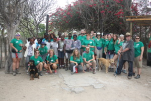 Everyone headed out for the bush walk